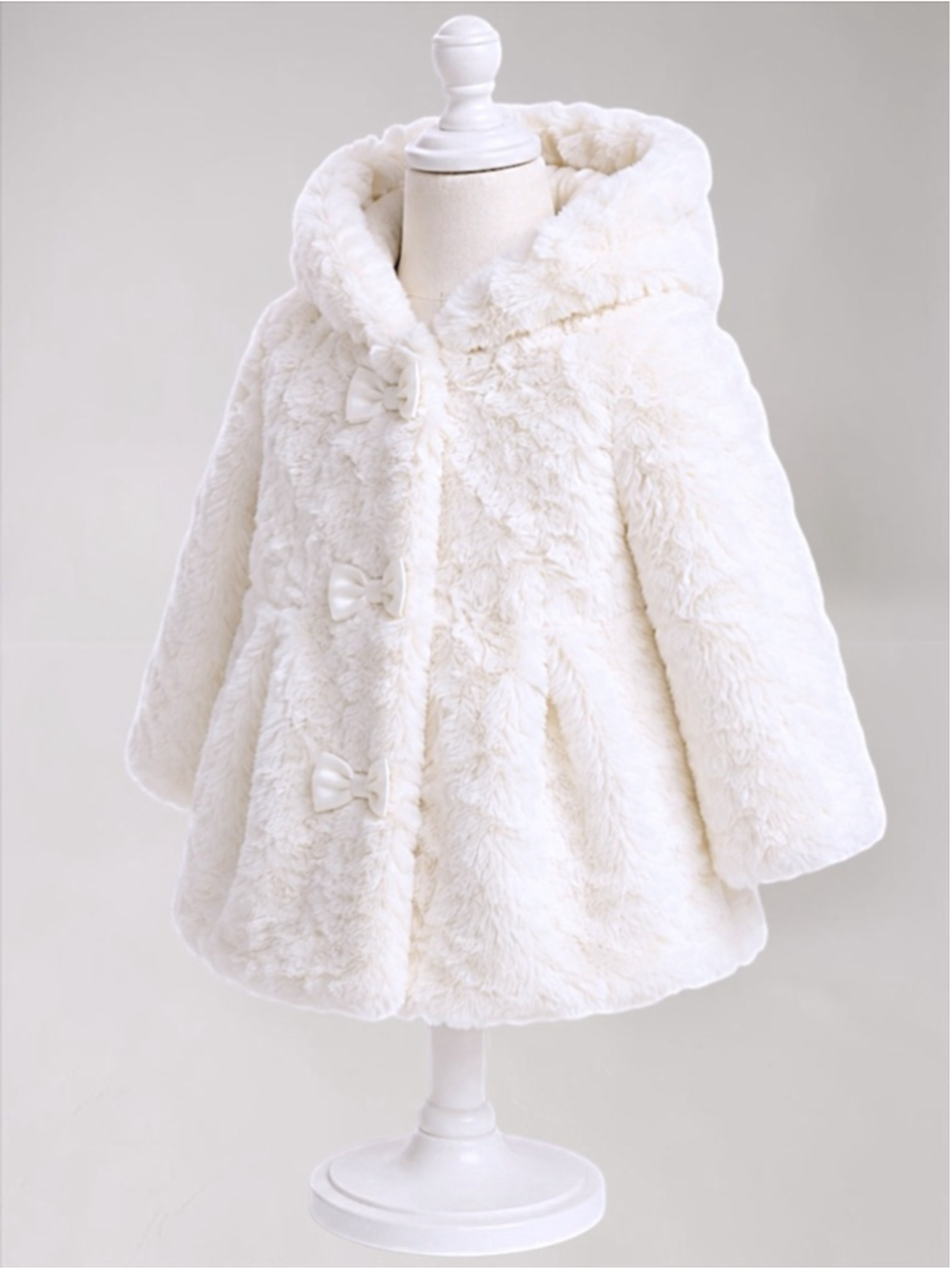 Widgeon 3-Bow A-Line Faux Fur Coat – Size 12M - Picture 5 of 12